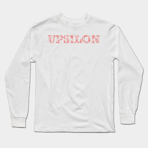 Upsilon Cow Pattern Long Sleeve T-Shirt by Rosemogo